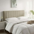 thumbnail image 1 of Virtu Upholstered Full Headboard No Tools Required Peel and Stick Bed Headboard Only, Linen, 1 of 8