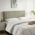 thumbnail image 1 of Virtu Upholstered King Headboard No Tools Required Peel and Stick Bed Headboard Only, Olive Green, 1 of 8