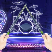 Virtual Electronic Drum Set, Air Drum Sticks Set, Electric Drumsticks, Air Drum with Drumsticks, Bluetooth and 8 Sounds, Electric Tabletop Drum Set Machine for Beginners Adults Kids Gift (Navy)