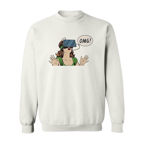 Virtual Reality Girl Sweatshirt Women -Image by Shutterstock, Female 5X-Large