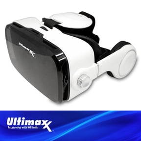 Virtual Reality Headset with Headphones, 3D Goggles for Android & iPhone Black