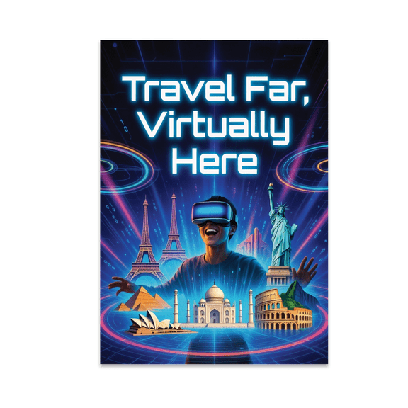 Virtual Travel Wall Decor - Travel Enthusiast - 13x19 Poster Print