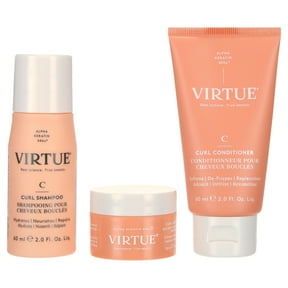 Virtue Hydrating Sulfate-Free and Silicone-Free Curl Discovery Hair Care Kit with Shampoo and Conditioner