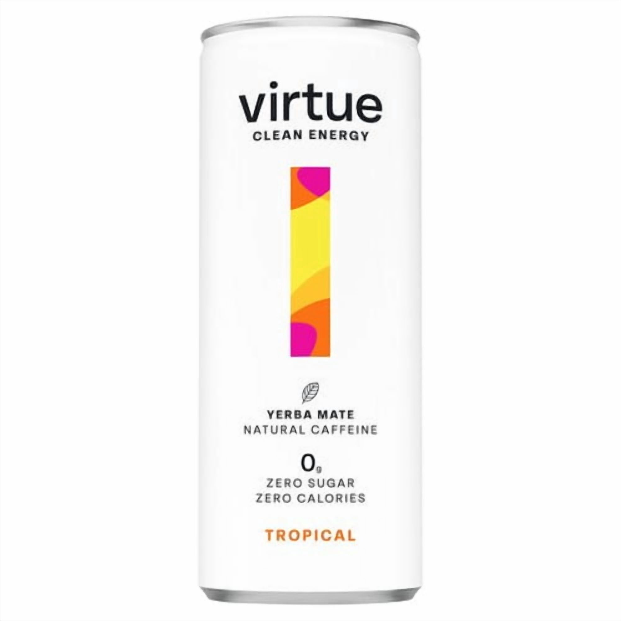 Virtue Yerba Mate Tropical Clean Energy 250ml, British Import (Pack of 3)