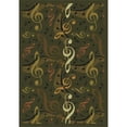 thumbnail image 1 of Virtuoso Green 5 ft.4 in. x 7 ft.8 in.  WearOn Nylon Machine Tufted- Cut Pile Whimsy Rug, 1 of 1