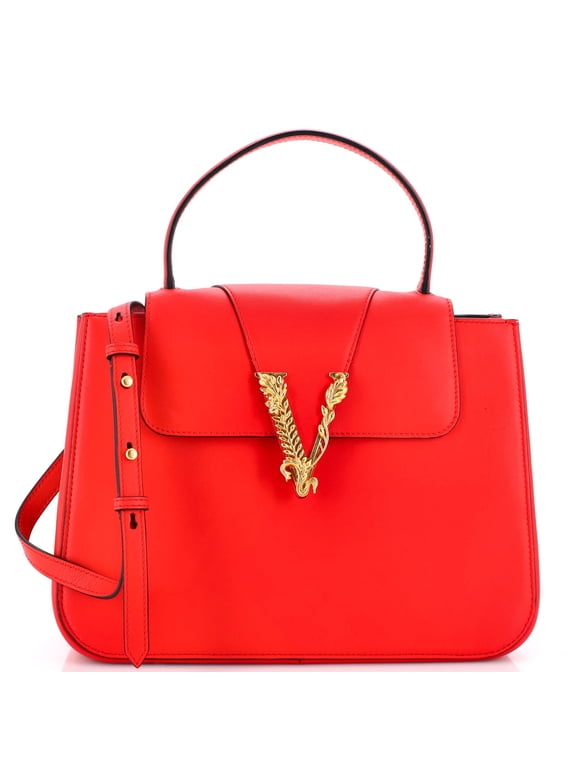 Virtus Top Handle Bag Leather Medium By Rebag