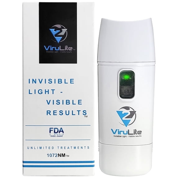Virulite 2.0 Enhanced Penetration Infrared Light Therapy Device for Cold Sores - Handheld Light Therapy Wand, Safe Lip, Mouth and Cold Sore Treatment - Portable Infrared Wand Device