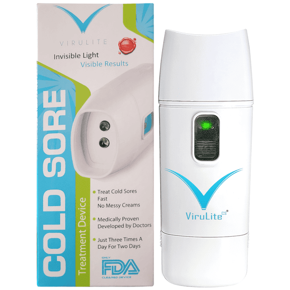 ViruLite Cold Sore Light Therapy Device – Clinically Proven Red Light Treatment for Cold Sores and Fever Blisters – Drug-Free, Portable, Fast Relief