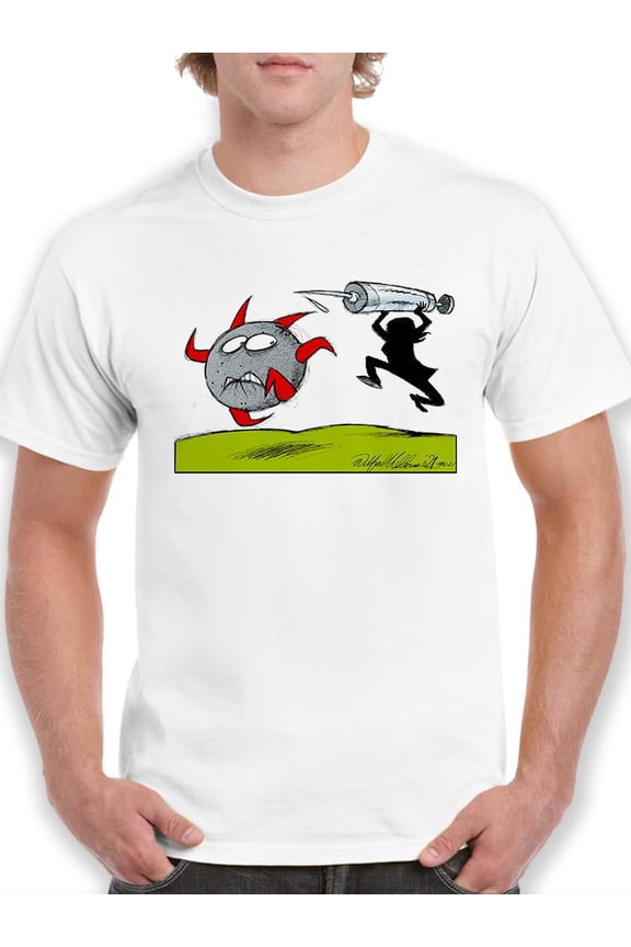 Virus And Vaccine T-Shirt Men -Wilfred Hildonen Designs, Male Medium