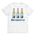 thumbnail image 1 of Virus Beer Mask Funny Drinking Quarantine Hand Germ Shirt X-Large White, 1 of 1