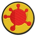thumbnail image 1 of Virus Symbol Solid Applique Multi-Color Embroidered Hook & Loop Patch - 2.5 Inch Small, 1 of 5