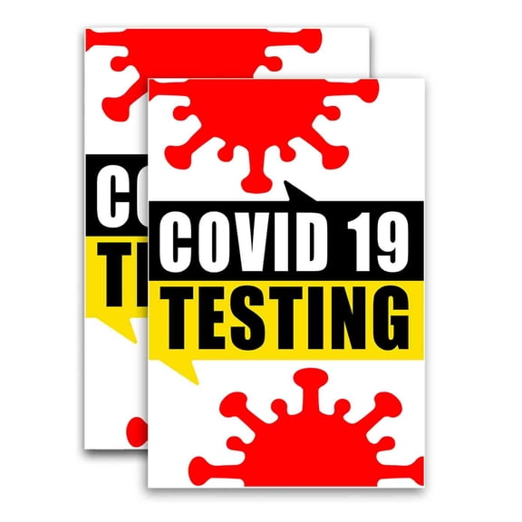 Virus Testing (24" X 36") Vinyl Decal Only (Pack of 2) |Sign|Sticker|Poster