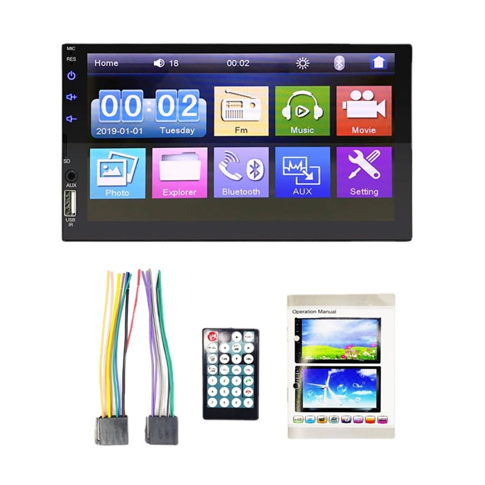 Virwir 7" Car Radios with Bluetooth Aux Touchscreen Car Audio Receiver