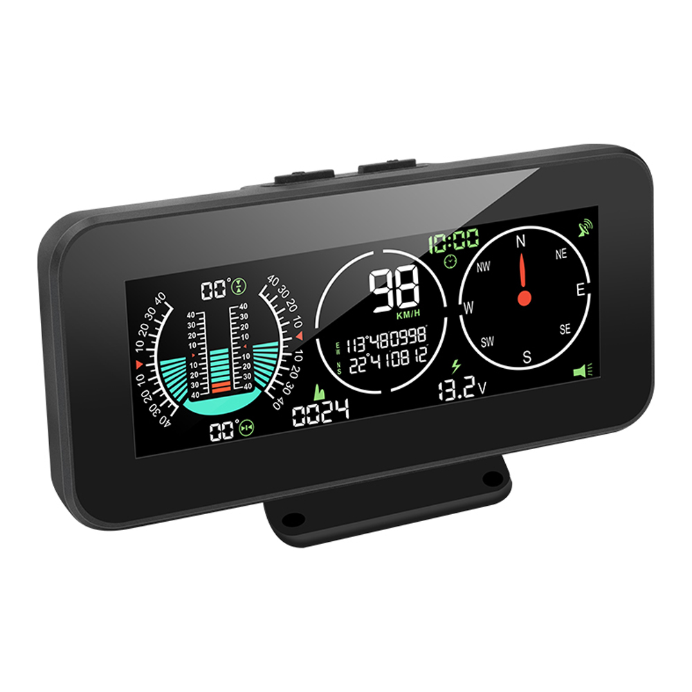 Virwir Automotive Inclinometer Car GPS MPH KPH Speedometer Slope Meter