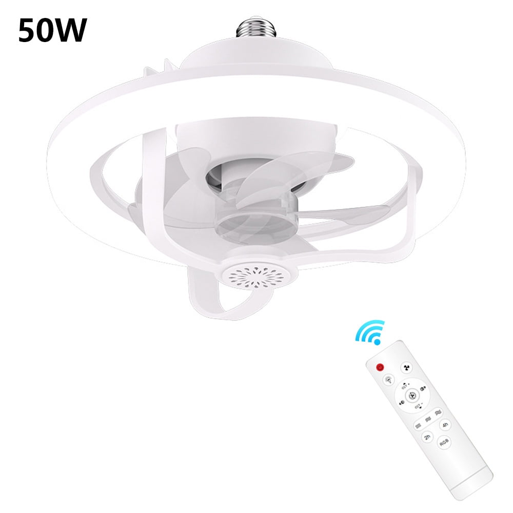 Virwir Ceiling Fan with Lights Round LED Ceiling Light Fan Remote