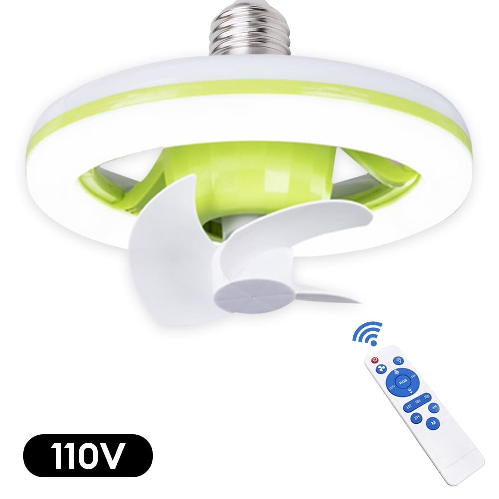 Virwir Ceiling Fan with Lights Round LED Ceiling Light Fan Remote