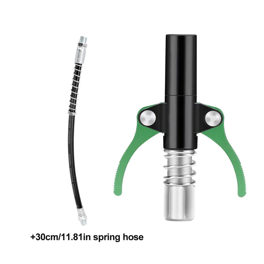 Virwir Grease Gun Coupler Double Handle Grease Gun Tips 10,000 PSI Quick Lockon & Release for