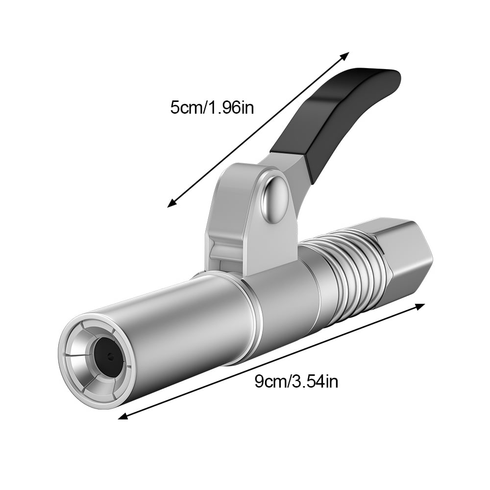 Virwir Grease Gun Coupler locks onto Zerk fittings Grease Goes in