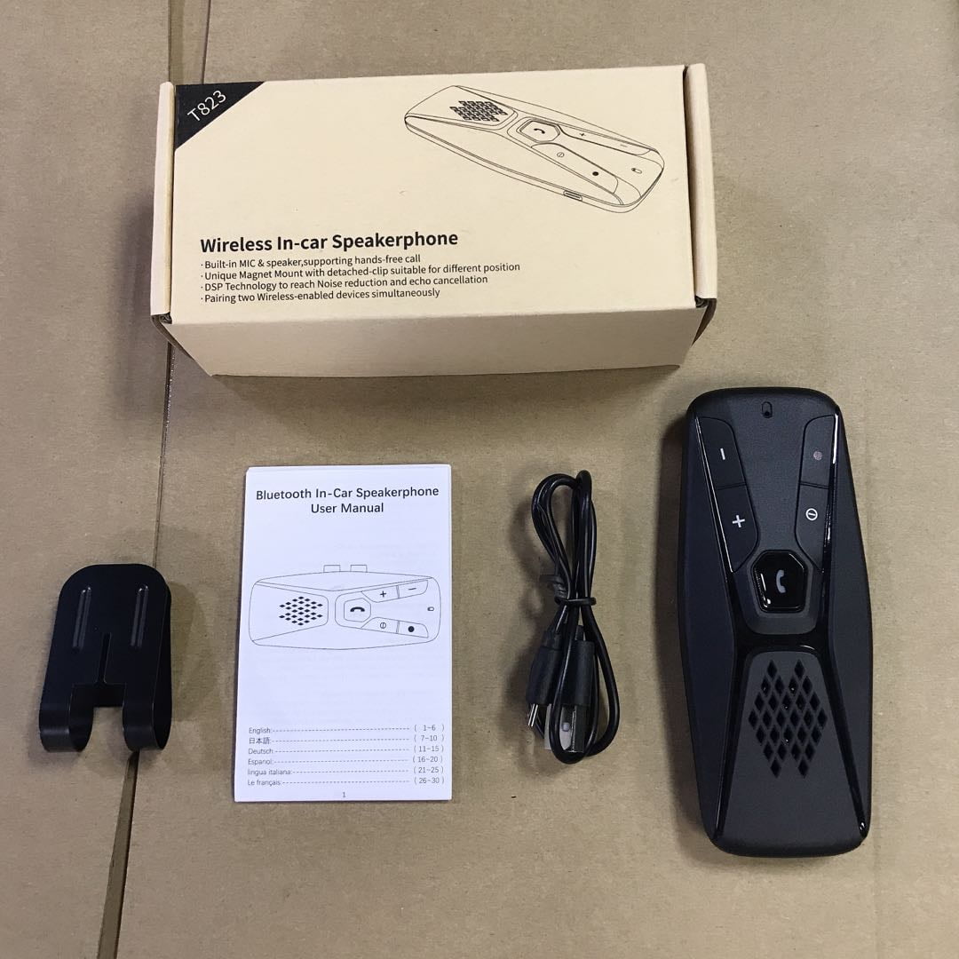 Virwir Hands Free Bluetooth for Cell Phone Car Kit Bluetooth 5.0 Car Speaker ON Support Siri