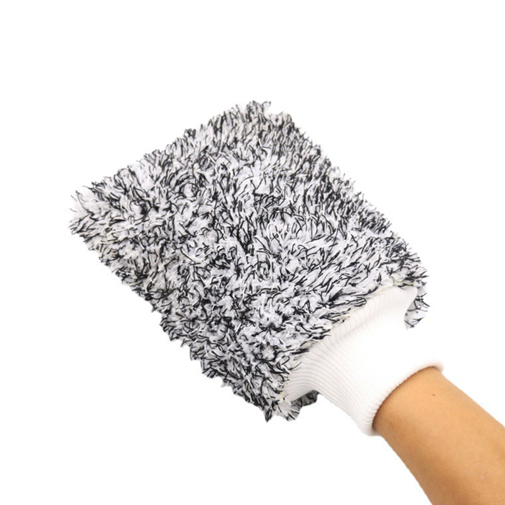 Virwir Microfiber Car Wash Mitt Soft Plush Fiber Cloth Material Safe Washing With Any Car Soap