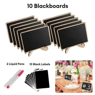 6-Pack Mini Chalkboard Signs with Easel Stand for Table Decorations,  Restaurant Food Display, Message Boards, Small Business, Wedding, Banquet,  Coffee Shop (7x7x4 in)