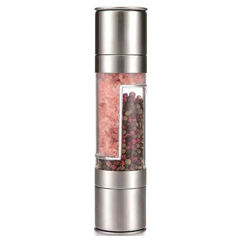 Virwir Salt and Pepper Grinder 2 in 1 Manual Stainless Steel Refillable