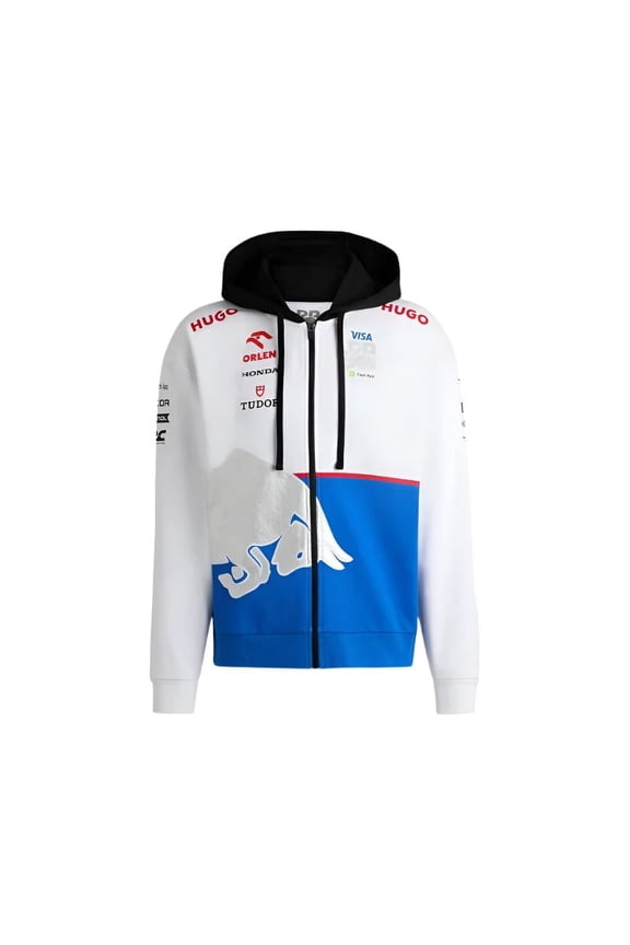 F1 Team Full Zip Hoodie - White