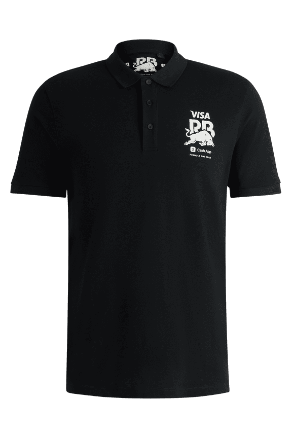 F1 Men's Fanwear Polo Shirt - Black/Blue