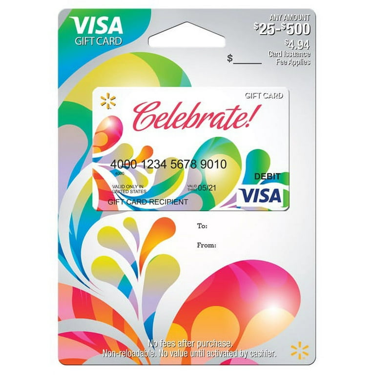 Visa Giftcard Wmt Ed Gc Vl White Celebrate Gdb 