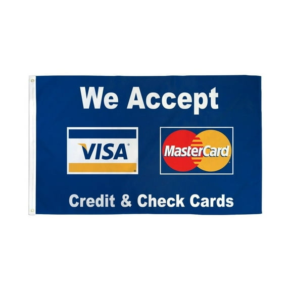 Visa Mastercard Flag 3x5ft Poly