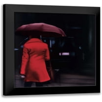 Visa, Xavier 12x12 Black Modern Framed Museum Art Print Titled - Lady in Red