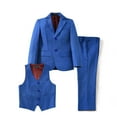 thumbnail image 1 of Visaccy 3 Piece Kids Boys' Formal Royal Blue Blazer Vest and Pants Dress Suits Set for Party Size 14Yerars, 1 of 5
