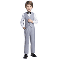 Boy's 5 Piece Slim Fit Tuxedo Set - Choose Your Color & Size 4016 - 6 - Dark Gray