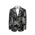 thumbnail image 1 of Visaccy Boy's Dress Floral Suit Lapel Boys Blazer Jacket Slim Fit Stylish Blazer Dress Suit, 1 of 5