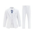 thumbnail image 1 of Visaccy Boys 5pcs Suit Tuxedo Suits for Toddler Boys Ring Bearer Suit Wedding Outfit White Jackets Vest and Pants Suits Size 2, 1 of 5