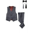 thumbnail image 1 of Visaccy Boys Formal 5 Piece Suit Vest Pants Set Gray 5, 1 of 2