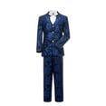 thumbnail image 1 of Visaccy Boys Suits Slim Fit 5 Piece Formal Outfit Dresswear Suit for Kids Blue Tuxedo Wedding, 1 of 5