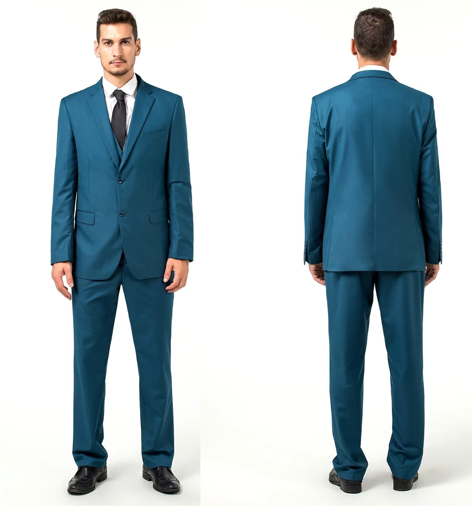 Men's  Two Button Slim Fit 3 pcs Vested Dress Suit main image 0