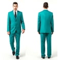 thumbnail image 1 of Visaccy Men’s Slim Fit Suit Two Button 3-Piece Blazer Dress Business Wedding Party Jacket Vest and Pant, 1 of 1