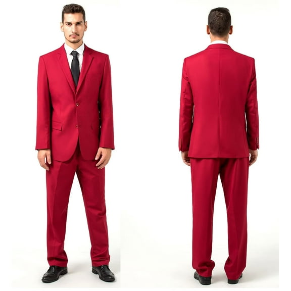 Visaccy Men’s Slim Fit Suit Two Button 3-Piece Blazer Dress Business Wedding Party Jacket Vest and Pant
