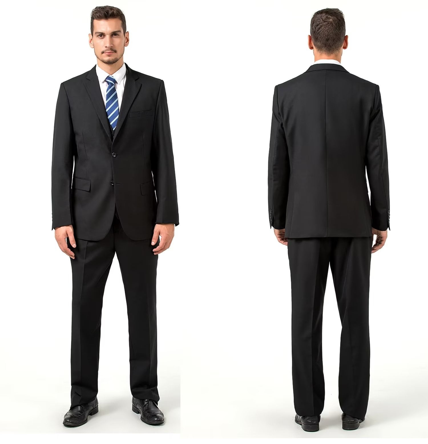 Ebenezer Green Fashion Two-Button 3-Piece Men Suit