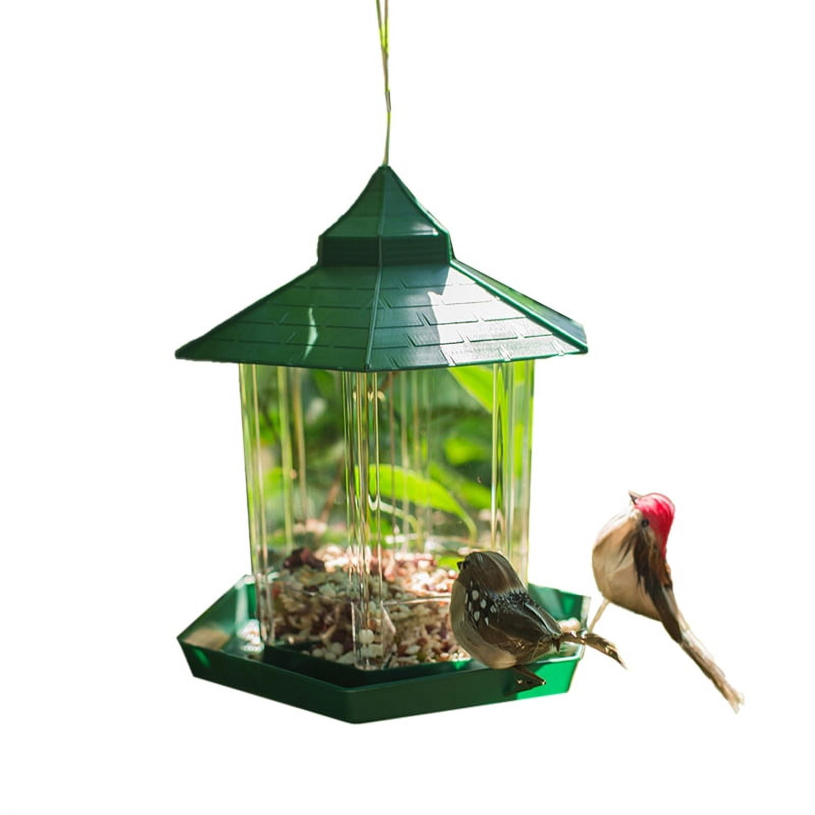 Visaccy Outdoor Wild Birds Feeder, Hanging Bird Seed Feeder with 360