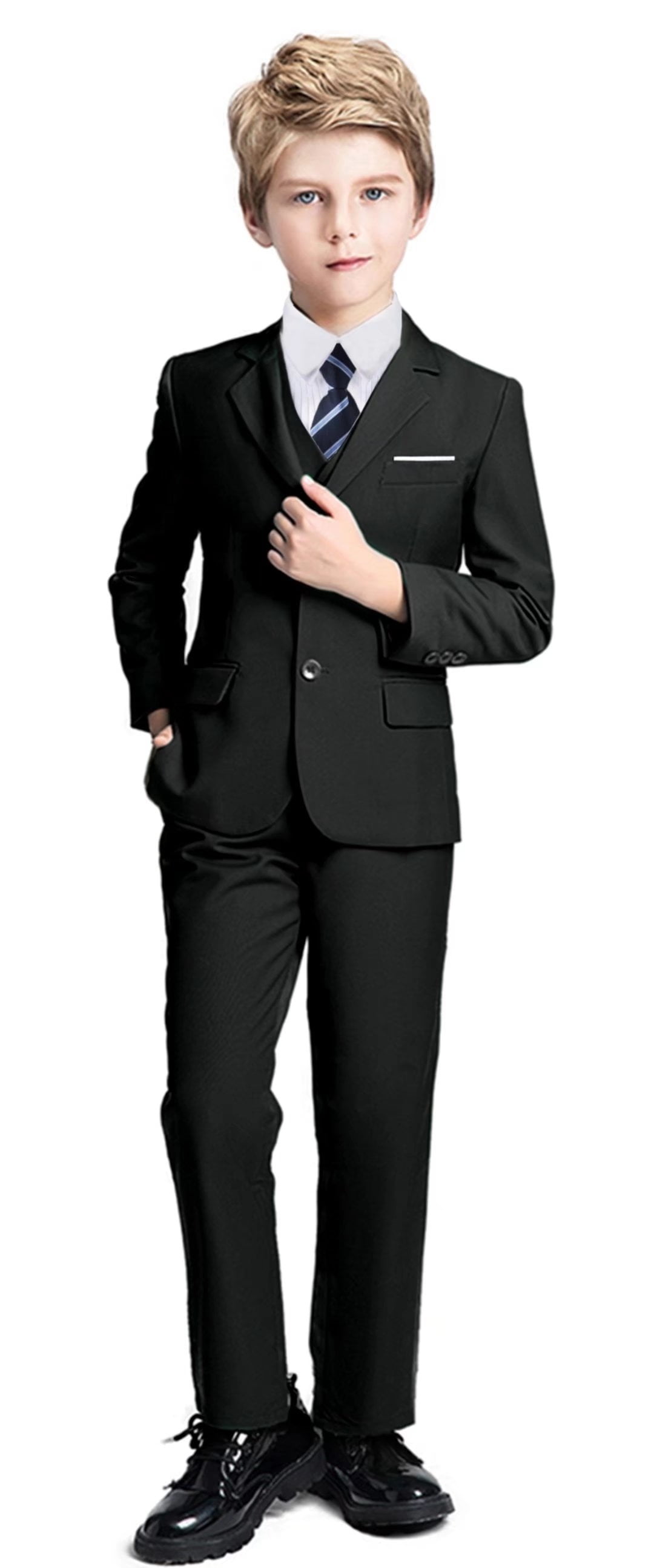Visaccy Toddler Suits for Boys Tuxedo Suit Boys' Ring Bearer Suits