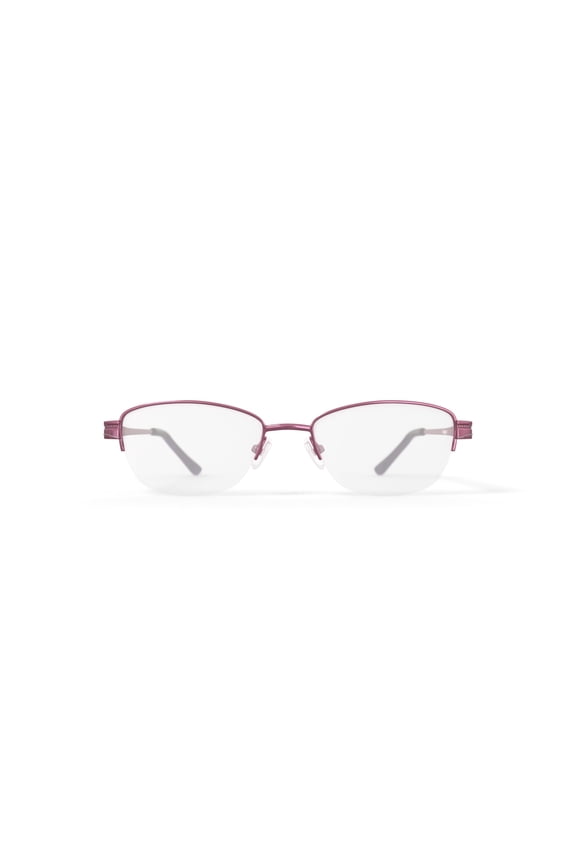 Womens E203 Rectangular Prescription Eyeglasses with Case, Purple