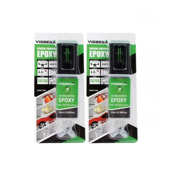 Visbella Epoxy(Ab) Glue, 2 Packs, Set In 5 Min. Water-Resistant, Will Not Shrink