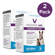Visbiome  Vet Advanced GI Care High Potency Probiotic for Dogs & Cats   225B CFU   60 Packets
