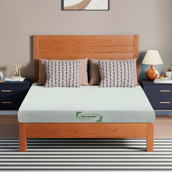 ViscoLogic 5" Twin Mattress in a Box, Kids Adult Tight Top Medium Comfort Reversible Resilience Foam
