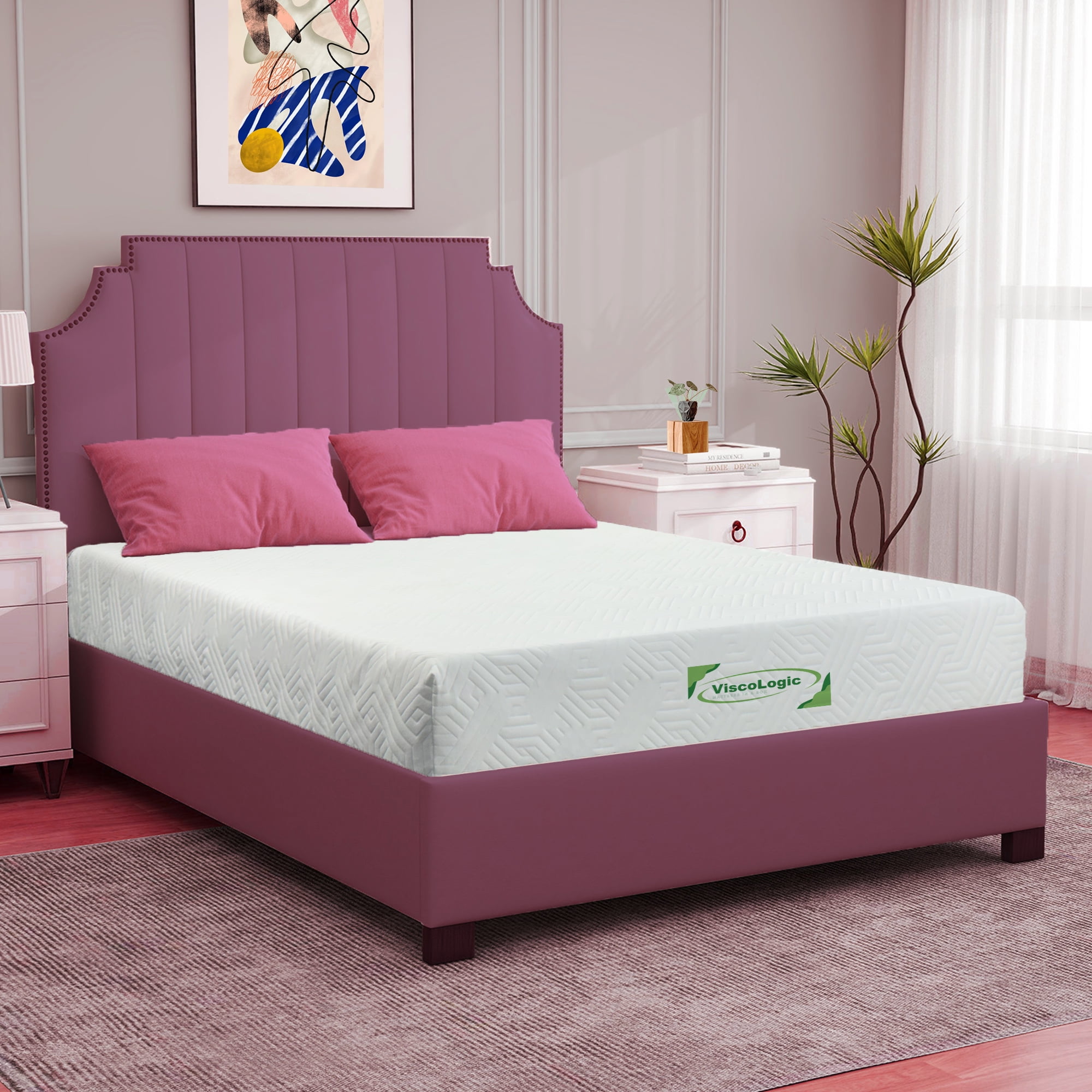 ViscoLogic Dream Luxury 10" King Gel Memory Foam Mattress for Cool Sleep Medium-Firm, CertiPUR-US®