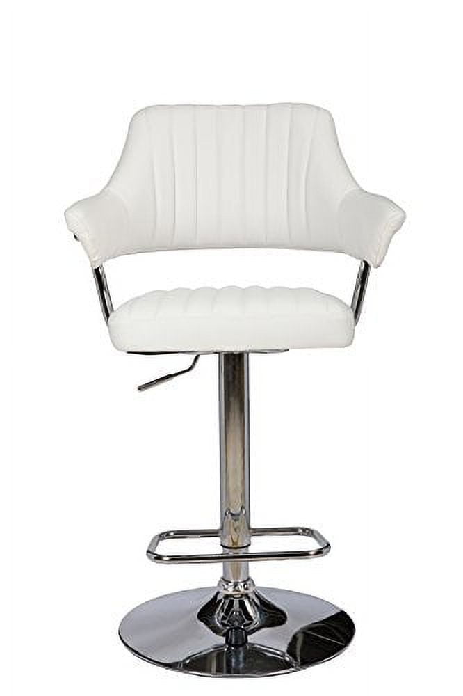 ViscoLogic YORK Height Adjustable PU Leather Swivel Arm Bar Stool