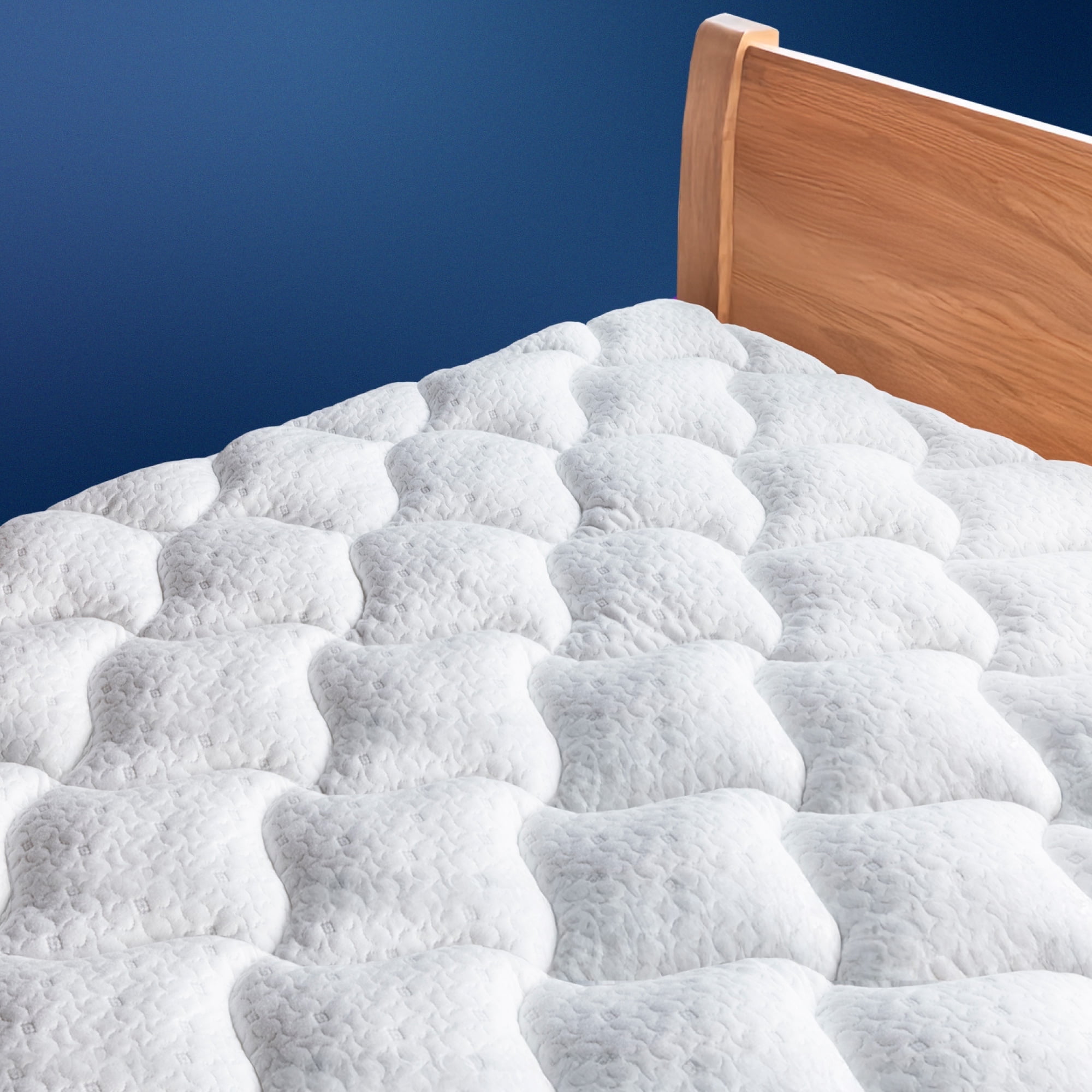 Twin White Bamboo Down Alternative Mattress Topper